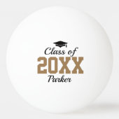 Custom Gold Class of 2026 Graduation Pingpongbal (Voorkant)