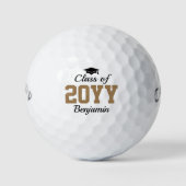 Custom Gold Class of 2026 Personalized Graduation Golfballen (Voorkant)