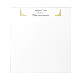 Custom Gold Corner Business Notepad Notitieblok