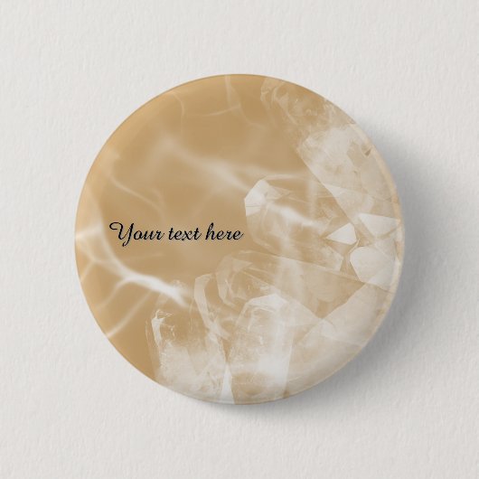 Custom gold crystal badge ronde button 5,7 cm (Voorkant)