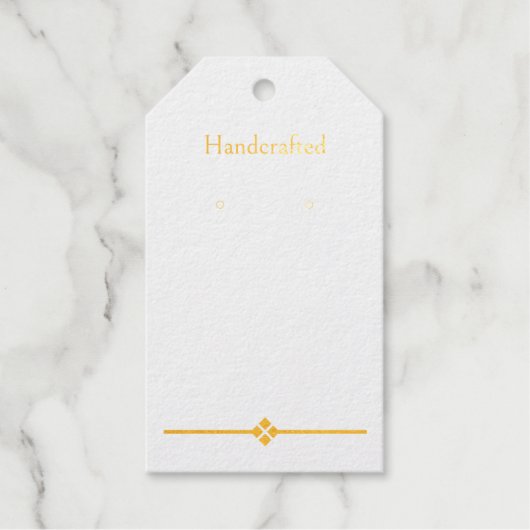Custom Gold Diamond Hanging Oorbel Display Kaarten Cadeaulabels (Voorkant)