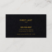 Custom Gold druk wassen zwart Visitekaartjes (Achterkant)