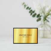 Custom Gold Elegant Professionele Moderne Sjabloon Visitekaartje (Staand voorkant)