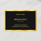 Custom Gold Elegant Professionele Moderne Sjabloon Visitekaartje (Achterkant)