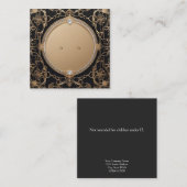 Custom "Gold" Filigree Stud Oorbel Display Kaarten Afsprakenkaartje (Voorkant / Achterkant)