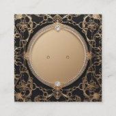 Custom "Gold" Filigree Stud Oorbel Display Kaarten Afsprakenkaartje (Voorkant)