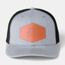 Custom Gold Fish Mark Leather Patch Hat Stylish Gi