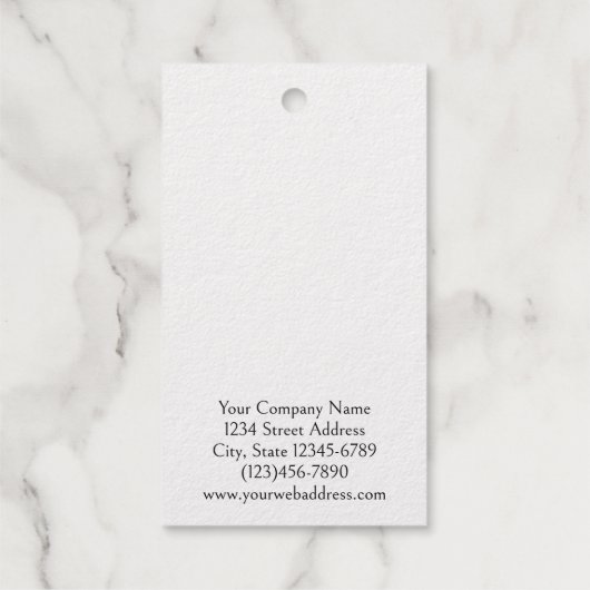 Custom Gold Floral Spray Oorbel Display Kaarten Cadeaulabels (Achterkant)