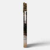 Custom Gold Glitter Couple Photo Monogramed Case-Mate iPhone Case (Achterkant / Links)