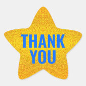 Custom Gold Hartelijk dank Ster Sticker (Voorkant)