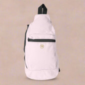 Custom Gold Initiaal meisje schoon blush roze Sling Bag