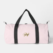 Custom Gold Initial l Girly Blush Pink Fitness Gym Plunjezak (Voorkant)