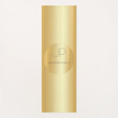Custom Gold Kijk Monogrammed Fitness Sjabloon Yogamat (Voorkant)