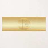 Custom Gold Kijk Monogrammed Fitness Sjabloon Yogamat (Voorkant (horizontaal))