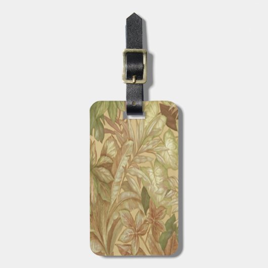 Custom Gold Leaves Bagagelabel (Voorkant verticaal)