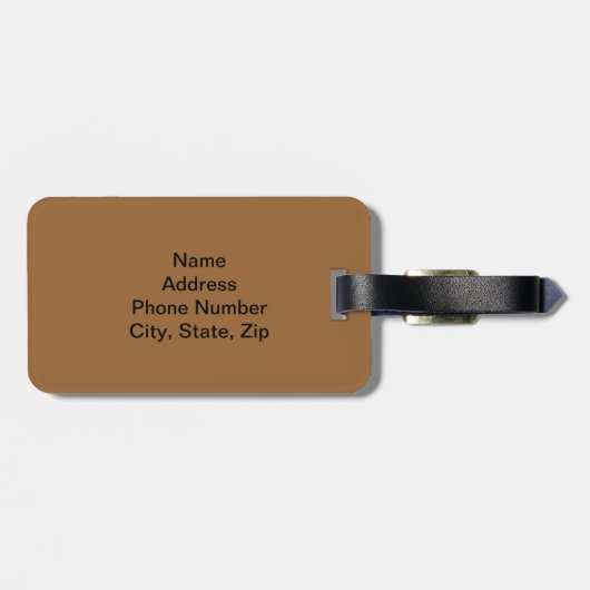 Custom Gold Leaves Bagagelabel (Achterkant horizontaal)