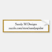 Custom Gold Lijst Afbeelding Name Business Quote S Bumpersticker (Voorkant)