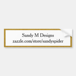 Custom Gold Lijst Afbeelding Name Business Quote S Bumpersticker