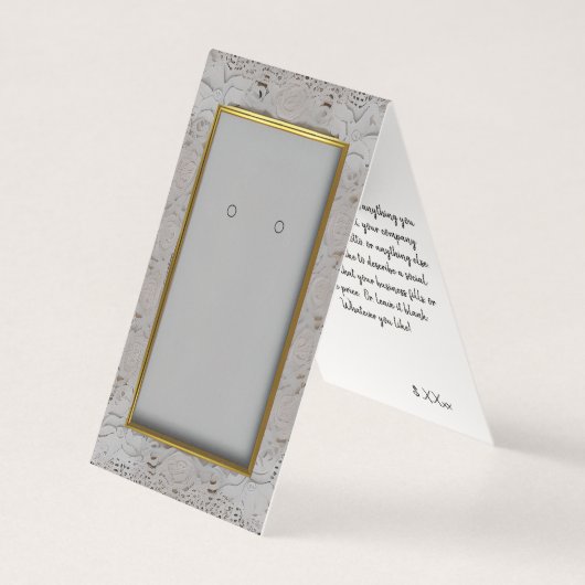 Custom Gold Lijst Lace Zelfstandige Oorbel Kaarten (Voorkant)