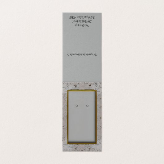 Custom Gold Lijst Lace Zelfstandige Oorbel Kaarten (Buitenkant ongevouwen)