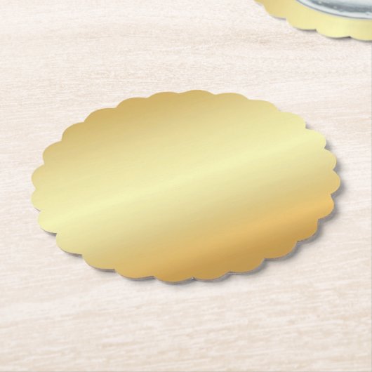 Custom Gold Look Blank Elegant Modern Sjabloon Kartonnen Onderzetters (Gekanteld)