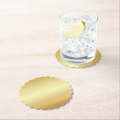 Custom Gold Look Blank Elegant Modern Sjabloon Kartonnen Onderzetters (Insitu)