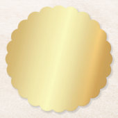 Custom Gold Look Blank Elegant Modern Sjabloon Kartonnen Onderzetters (Voorkant)