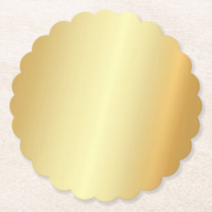 Custom Gold Look Blank Elegant Modern Sjabloon Kartonnen Onderzetters
