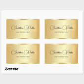 Custom Gold Look kalligrafie handschrift Sjabloon Rechthoekige Sticker (Vel)
