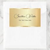 Custom Gold Look kalligrafie handschrift Sjabloon Rechthoekige Sticker (Tas)