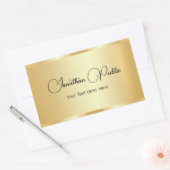 Custom Gold Look kalligrafie handschrift Sjabloon Rechthoekige Sticker (Envelop)