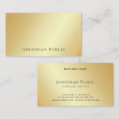 Custom Gold Look minimalistisch trendy Sjabloon lu Visitekaartje (Voorkant / Achterkant)