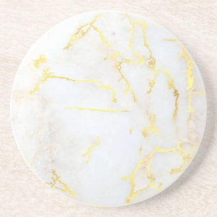 Custom Gold Marble Elegant Trendy Sjabloon Zandsteen Onderzetter