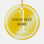 Custom Gold Medal Ceramic Ornament for number one (Voorkant)