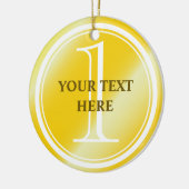 Custom Gold Medal Ceramic Ornament for number one (Links)