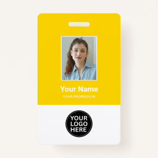 Custom Gold Medewerker Foto-ID Logo Naam Badge