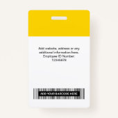 Custom Gold Medewerker Foto-ID Logo Naam Badge (Achterkant)