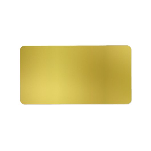 Custom Gold Metallic Look Sjabloon Achtergrond Etiket (Voorkant)