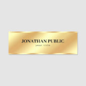 Custom Gold Modern Elegant Template Professional Naamplaatje (Voorkant)