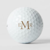 Custom Gold Monogram Titleist VI Golf Balls Golfballen (Voorkant)