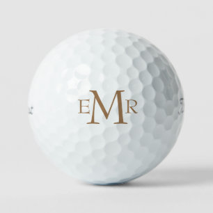 Custom Gold Monogram Titleist VI Golf Balls Golfballen