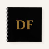 Custom Gold Monogrammed Notitieboek (Voorkant)