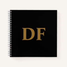 Custom Gold Monogrammed Notitieboek