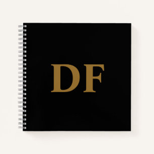 Custom Gold Monogrammed Notitieboek