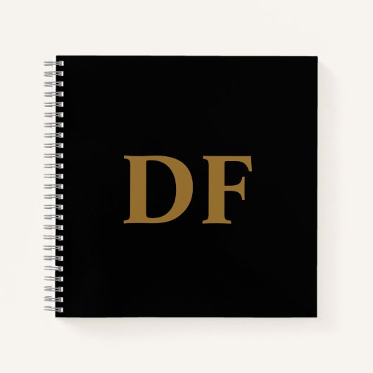Custom Gold Monogrammed Notitieboek (Voorkant)