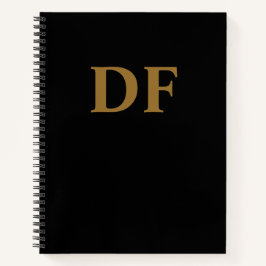Custom Gold Monogrammed Notitieboek