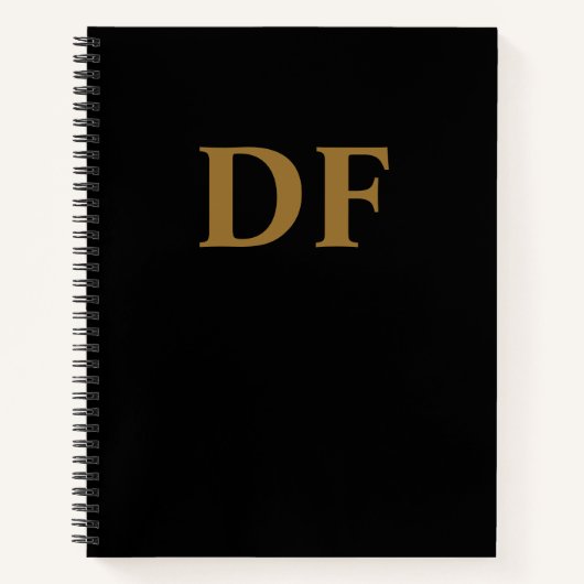 Custom Gold Monogrammed Notitieboek (Voorkant)