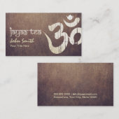 Custom Gold Om Symbol Jayastea.com  Visitekaartje (Voorkant / Achterkant)