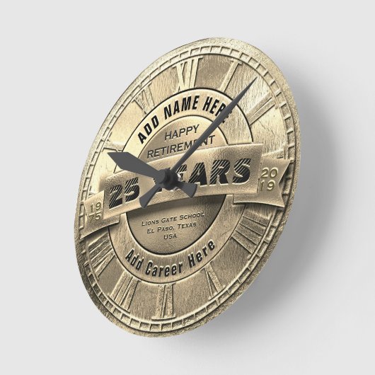 Custom Gold Retication Award Ronde Klok (Hoek)