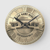 Custom Gold Retication Award Ronde Klok (Voorkant)